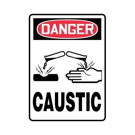 OSHA DANGER SAFETY SIGN CAUSTIC 14 MTDX014VA